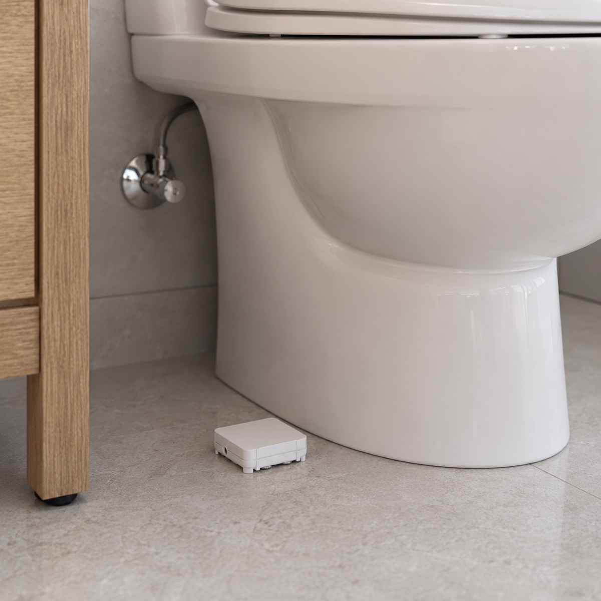 Détecteur Astra près d’une toilette